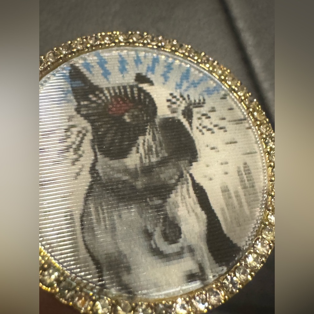 Marc By Marc Jacobs Gold and Black Dog Ring